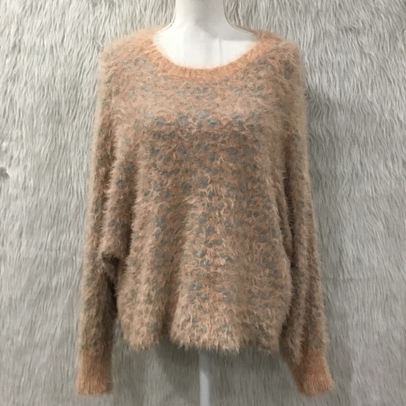 ASOS Sweaters - ASOS animal print fuzz sweater size 8